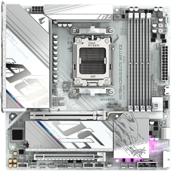 GIGABYTE M���������� ����� sAM5 AMD X870 2xHDMI/2xUSB4 2xM. 2 2.5GbE LAN mATX  X870M AORUS ELITE WIFI7 ICE