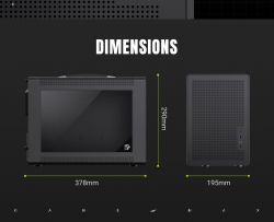 GAMEMAX Корпус Mini Tower без блока живлення U-ATX(244*185 mm), FLEX-ATX(229*191mm)ITX(170*170mm), 1*usb 3. Spark Air BK - Картинка 25