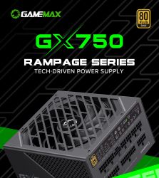 GAMEMAX Блок живлення ATX 750W, 80 Gold,fan 135mm,fully mo dular OPP, OVP, UVP, OCP, OTP, SCP GX-750 PRO BK(ATX3.1PCIe5.1) - Картинка 11