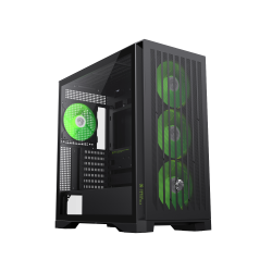 GAMEMAX  Tower E-ATX    ,    E-ATX,ATX, M-ATX,ITX, Tempered Glass,Mesh,2 LEADER 2 BK