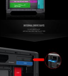 GAMEMAX Корпус Tower ATX без блока живлення, акріл icro-ATX, DTX,Mini-ITX, 1*usb 3.0 + 2* usb 2.0 G561E-BK - Картинка 17