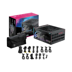 Блок живлення MSI ATX 1600W MPG Ai1600TS PCIE5, EU , Black Embossed Cable, 1600W, Fully-Modular, Tita MPG Ai1600TS PCIE5 - Картинка 5