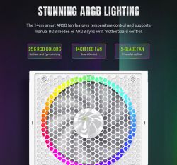 Блок живлення GAMEMAX RGB 1050G WH - Картинка 18