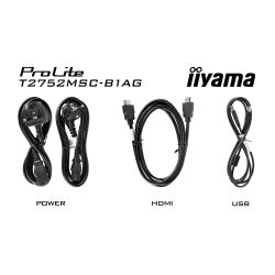 IIYAMA 27" 16:9 IPS сенсорний РК монітор, 1920х1080, прое кційно-ємністна технологія, 1xHDMI/1xDP/2xUSB 3.2, T2752MSC-B1AG - Картинка 6