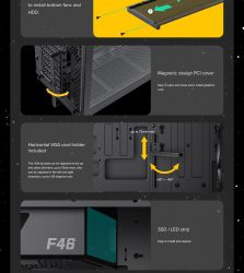 GAMEMAX Корпус комп'ютерний Midi ATX без блока живлення X,M-ATX,ITX. (Support BTF),Tempered Glass,Mesh,USB F46 Dark - Картинка 19