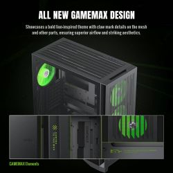 GAMEMAX Корпус Tower E-ATX без блока живлення , загартован е скло E-ATX,ATX, M-ATX,ITX, Tempered Glass,Mesh,2 LEADER 2 BK - Картинка 6