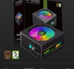 GAMEMAX Блок живлення 700W, 80+ Bronze, fan 120mm PCIe 5. 1 & ATX3.1, Native 12V-2x6 OPP/OVP/UVP/OCP/SCP/OT VP 700S BK-RGB - Картинка 25