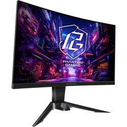 ASROCK iгровий монiтор 27" VA 1500R 180Hz 1ms QHD (2560 x 1440) 2xHDMI(2.0) 1xDP(1.4) 1xHP Integrated Wi-Fi PG27QRT2A - Картинка 2