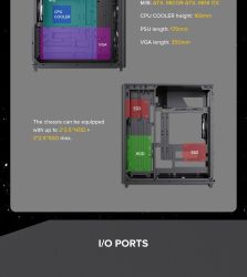 GAMEMAX Корпус комп'ютерний Midi ATX без блока живлення X,M-ATX,ITX. (Support BTF),Tempered Glass,Mesh,USB F46 BK - Картинка 20