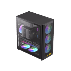 GAMEMAX Корпус комп'ютерний Midi ATX без блока живлення X,M-ATX,ITX. (Support BTF),Tempered Glass,Mesh,USB F46 BK - Картинка 3