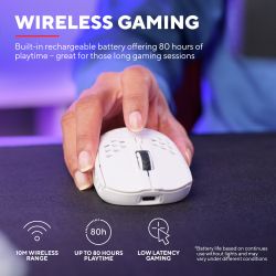 TRUST Бездротова Мишка GXT 929W Helox Ultra-lightweight Wireless Gaming Mouse 6400 Dpi GXT 929W Helox - Картинка 12