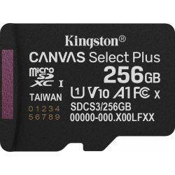 KINGSTON ����� ���'�� 256GB microSDXC Canvas Select Plus G en3 150R A1 Single Pack w/o ADP SDCS3/256GBSP
