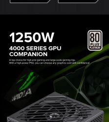 GAMEMAX Блок живлення ATX 1250W, 80+ Platinum ,fan 135mm,f ully modular OTP, OCP, SCP, OVP, UVP, OPP GX-1250 PRO BK(ATX3.1PCIe5.1) - Картинка 18