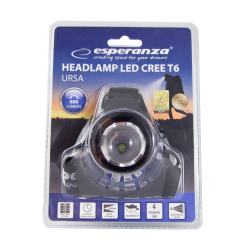 Ліхтарик Esperanza налобний Head Lamp LED T6 Cree DRACO - Картинка 3