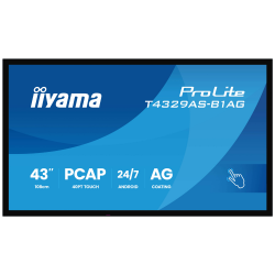 IIYAMA 42.5" 16:9   VA  , 38402160 , 24/7,- ,  Android  T4329AS-B1AG