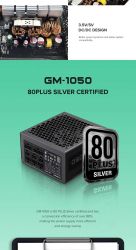 GAMEMAX Блок живлення ATX 1050W, 80 Bronze , fan 140mm,ful ly modularOVP, UVP, OTP, OCP, OLP, OPP, SCP GM-1050 Modular - Картинка 17