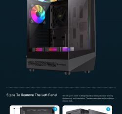 GAMEMAX ������ ����'������� Midi ATX ��� ����� ��������  ATX,ATX, M-ATX,ITX, Tempered Glass,Mesh,USB2.0x1,U Vista COC AB - �������� 23