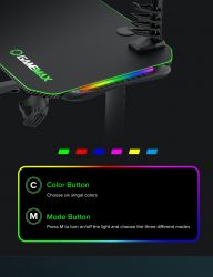 Геймерський стіл GAMEMAX D140 Carbon-RGB - Картинка 10