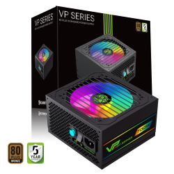 GAMEMAX Блок живлення 700W, 80+ Bronze, fan 120mm PCIe 5. 1 & ATX3.1, Native 12V-2x6 OPP/OVP/UVP/OCP/SCP/OT VP 700S BK-RGB - Картинка 9