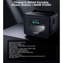 Портативна зарядна станція CHOETECH 800W Power station (BS060) - Картинка 4