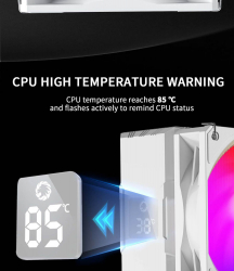 GAMEMAX ����������� ����� Intel/AMD,TDP 220W,Intel LGA: 1366/115X/1200/1700/1851;AMD:AM4/AM5 Sigma 520 Digital WH - �������� 10