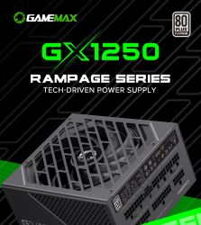 GAMEMAX Блок живлення ATX 1250W, 80+ Platinum ,fan 135mm,f ully modular OTP, OCP, SCP, OVP, UVP, OPP GX-1250 PRO BK(ATX3.1PCIe5.1) - Картинка 13