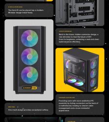 GAMEMAX Корпус комп'ютерний Midi ATX без блока живлення X,M-ATX,ITX. (Support BTF),Tempered Glass,Mesh,USB F46 BK - Картинка 14