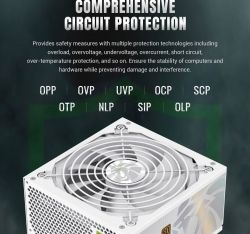 GAMEMAX Блок живлення ATX 550W, 80+ Bronze, 140mm Ultra Si lent Fan OVP / UVP/ SIP / OCP/ OLP/ OPP/ SCP GP 550B WH - Картинка 15