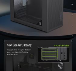 GAMEMAX Корпус Mini Tower без блока живлення U-ATX(244*185 mm), FLEX-ATX(229*191mm)ITX(170*170mm), 1*usb 3. Spark Air BK - Картинка 22