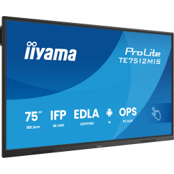 IIYAMA 75" 16:9  ������������� VA UHD �� ������, 24/7,   400 ��/�2, �� ������ 14, EDLA, PureTouch-IR ����� TE7512MIS-B4AG - �������� 2