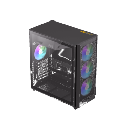 GAMEMAX Корпус комп'ютерний Midi ATX без блока живлення X,M-ATX,ITX. (Support BTF),Tempered Glass,Mesh,USB F46 BK - Картинка 4