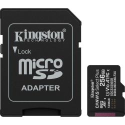 KINGSTON  ' 256GB microSDXC Canvas Select Plus G en3 150MB/s A1 Card + Adapter SDCS3/256GB