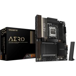 GIGABYTE Mатеринська плата sAM5 AMD X870E 2xHDMI/2xUSB4 Typ e-C 4xM.2 2x5GbE LAN ATX X870E AERO X3D DARK WOOD - Картинка 7