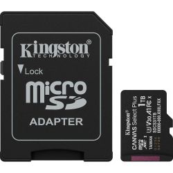 KINGSTON  ' 1TB microSDXC Canvas Select Plus Gen 3 150MB/s A1 Card + Adapter SDCS3/1TB