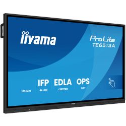IIYAMA 64.5" 16:9 інтерактивний IPS UHD РК дісплей, 18/7 , 450 кд/м2, ОС Андроід 14, 8GB/128GB, IR PureTou TE6513A-B1AG - Картинка 3