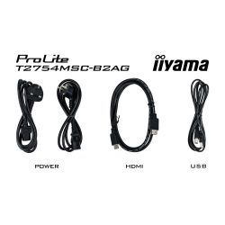 IIYAMA 27" 16:9 IPS ��������� �� �������, 1920�1080, ���� ������-�������� ���������, 1xVGA/1xHDMI/2xUSB 3.2 T2754MSC-B2AG - �������� 17