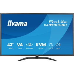 IIYAMA 42.5" 16:9 IPS �� �������, 3840�2160, 3 �� (GTG),  60 ��, 450 ��/�2, KVM, HDR10, PiP/PbP, 2xHDMI 2.0/ X4373UHSU-B2