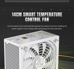 GAMEMAX Блок живлення ATX 550W, 80+ Bronze, 140mm Ultra Si lent Fan OVP / UVP/ SIP / OCP/ OLP/ OPP/ SCP GP 550B WH - Картинка 16