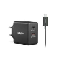 Зарядний пристрій LENOVO Dual USB-C 65W GaN Charger (40AW065BEU) - Картинка 4