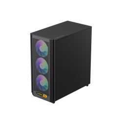 GAMEMAX Корпус комп'ютерний Midi ATX без блока живлення X,M-ATX,ITX. (Support BTF),Tempered Glass,Mesh,USB F46 BK - Картинка 5