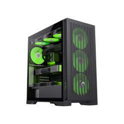 GAMEMAX Корпус Tower E-ATX без блока живлення , загартован е скло E-ATX,ATX, M-ATX,ITX, Tempered Glass,Mesh,2 LEADER 2 BK - Картинка 4