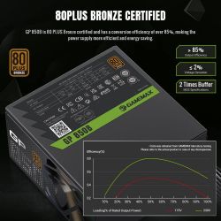GAMEMAX Блок живлення ATX 850W, 80+ Bronze, 140mm Ultra Si lent Fan OVP / UVP/ SIP / OCP/ OLP/ OPP/ SCP GP 850B - Картинка 4