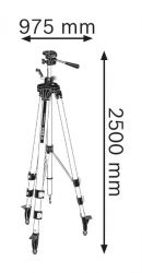 Штатив Bosch BT250 для оптических нивелиров, 1/4", 97.5-250см, 3.4 кг 0.601.096.A00 - Картинка 6