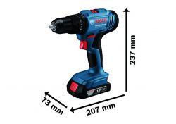 Bosch Шурупокрут-дриль ударний акумуляторний GSB 183-LI 18В 1х2А·год 21-56Нм 374-1815об·хв кейс 1.2кг 0.601.9K9.101 - Картинка 16