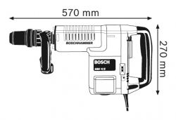 Молоток отбойный Bosch GSH 11E. 1500Вт, 16.8Дж, 900 – 1.890 уд/хв, 10.1 кг, SDS max 0.611.316.708 - Картинка 3