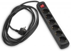 Удлинитель-фильтр сетевой Hama 6xТип F, 3x1.5мм кв, 16A, 5м, чёрный 00137266 - Картинка 7