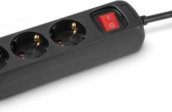 Удлинитель-фильтр сетевой Hama 6xТип F, 3x1.5мм кв, 16A, 5м, чёрный 00137266 - Картинка 4