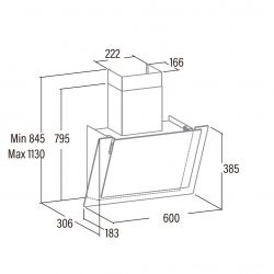 Вытяжка Cata VALTO 600 XGWH (02027107) - Картинка 2