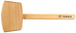 Киянка деревянная TOPEX, прямоугольная, обух 500 г, рукоятка деревянная, 315 мм 02A050