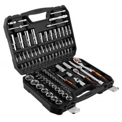 Neo Tools Tool set, socket set, 94pcs, 1/2", 1/4", CrV, case 10-062